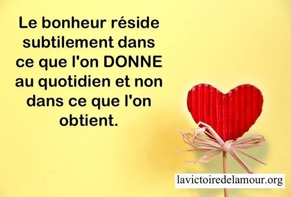 Le Bonheur...