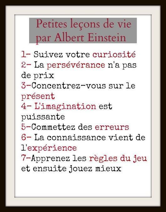 Petites leçons de vie ...