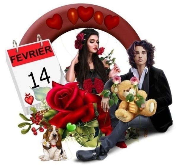 Bonne saint Valentin chez mon amie Rose ...