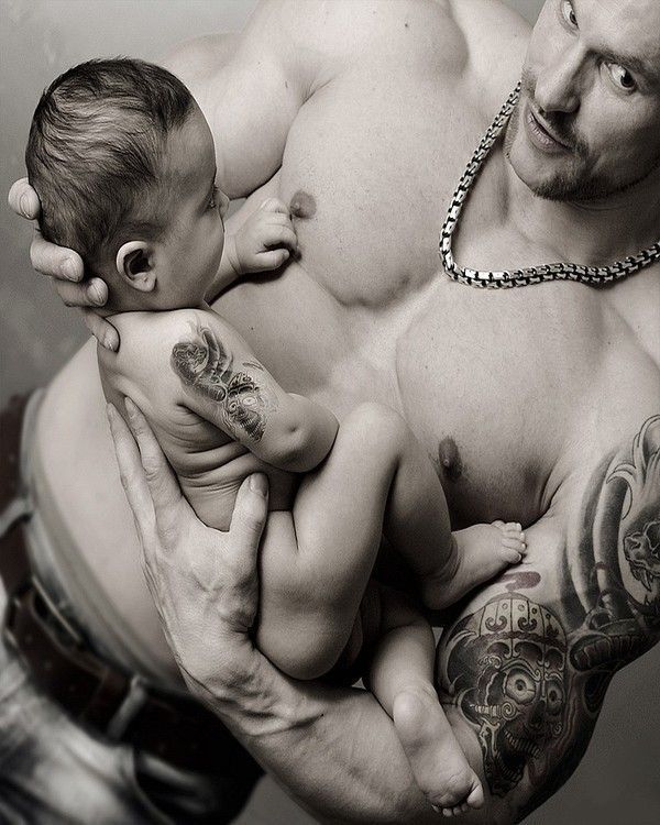 Dans les bras de papa ...