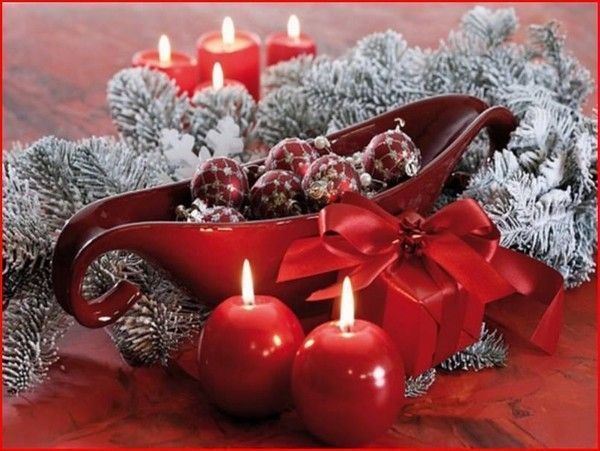 Bougies et boules de Noël